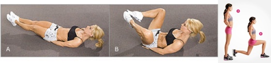 Lunges - Frog Crunches